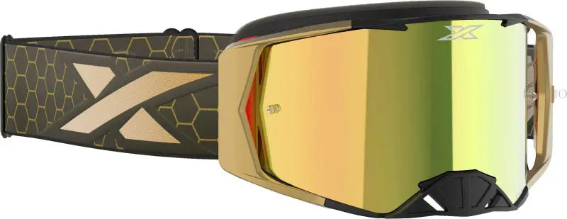 067-11010 EKS Brand Lucid Goggle Solid Gold W/Gold Mirror wps-067-11010