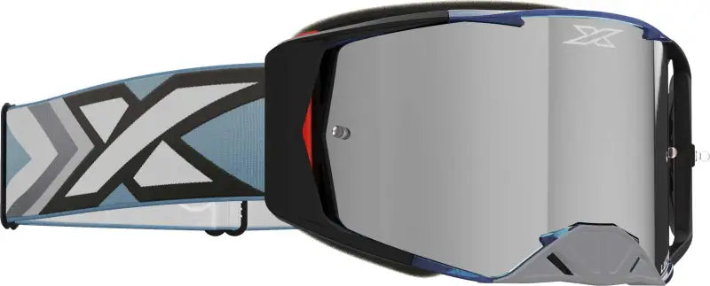 067-11075 EKS Brand Lucid Goggle Steel Blue Silver Mirror wps-067-11075
