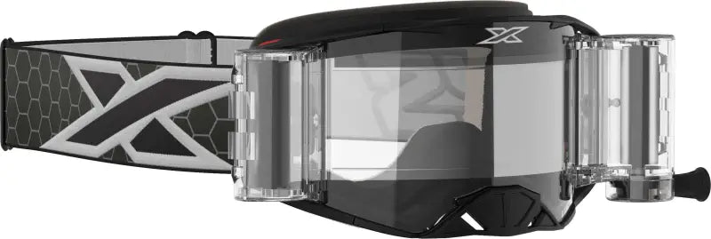 067-11100 EKS Brand Lucid Goggle Race Pack Black/White Zip Off Clear wps-067-11100