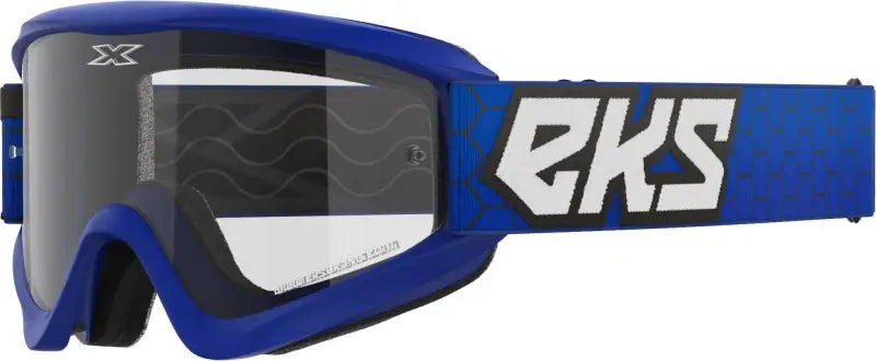 067-60460 EKS Brand Flat Out Clear Goggle Royal Blue Clear wps-067-60460