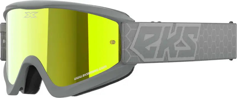 067-60505 EKS Brand Flat Out Mirror Goggle Grey Gold Mirror wps-067-60505