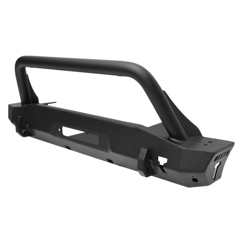 Westin WJ2 Stubby Front Bumper w/Bull Bar Steel Textured Black Model 59-80075