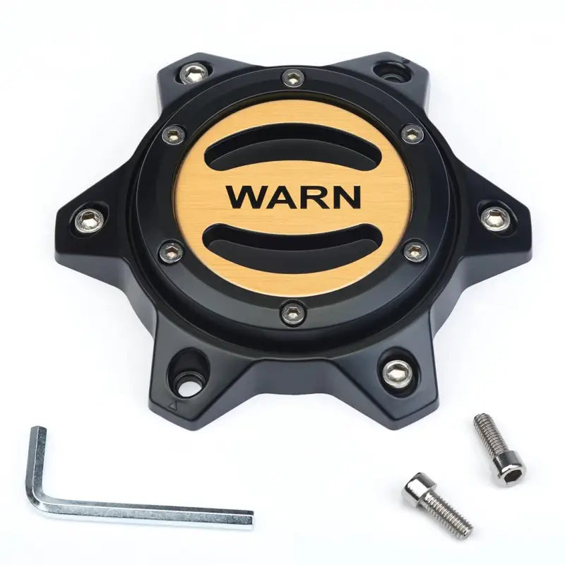 104481 Warn Replacement Center Cap Blk/Gld w36104481