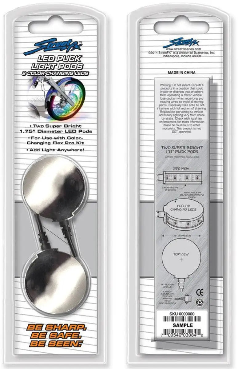 1046285 Streetfx Led Puck Light Pods Chrome 1.75 Inch wps-12-6789