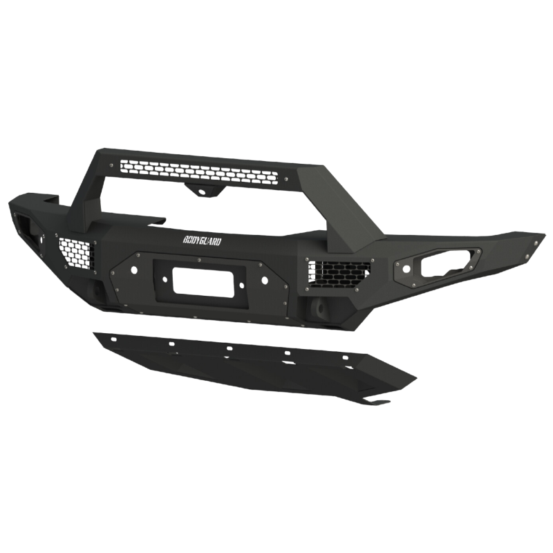 Bodyguard Freedom Front Baja Winch Mount Sensor Cutouts No Camera Harness Or Pod Bare Metal Model LBF21MYBNN