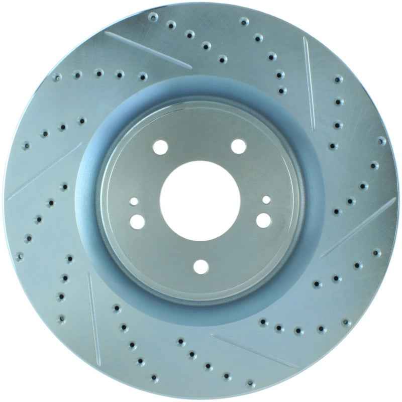 StopTech Select Sport 08-11 Mitsubishi Evo X Slotted and Drilled Left Front Rotor 227.46076L