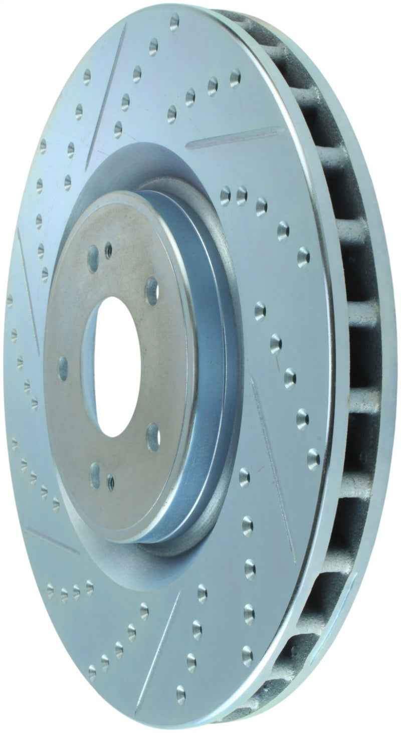 StopTech Select Sport 08-11 Mitsubishi Evo X Slotted and Drilled Right Front Rotor 227.46076R