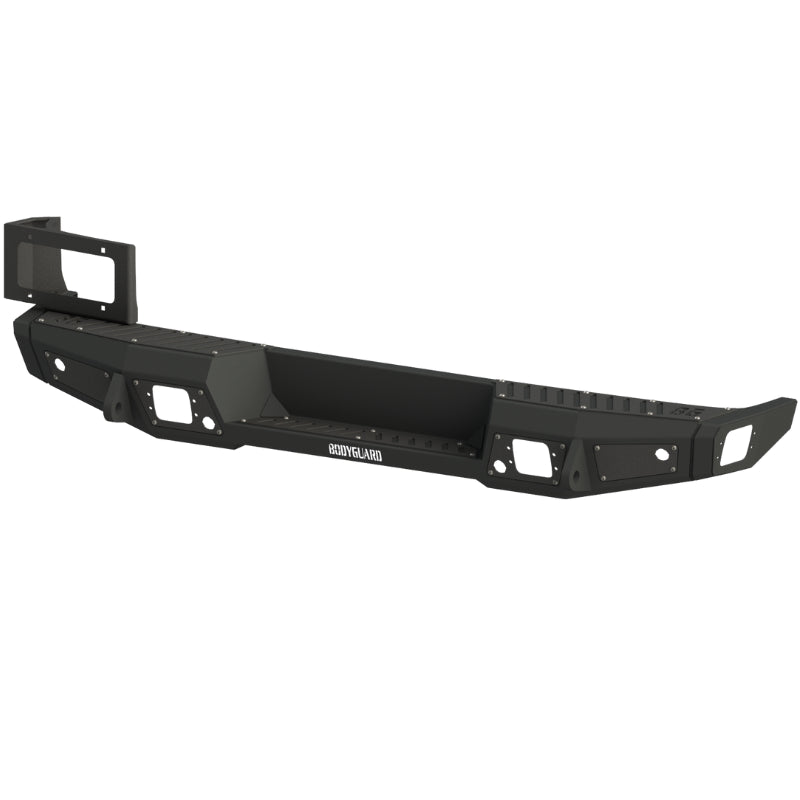 Bodyguard JL Rear Bumper Sensor Cutouts Reverse Light Cutouts Texture Black Powder Coat Model 56222T