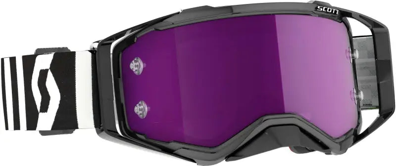 272821-7432281 Scott Prospect Racing Goggle Blk/ Wht Purple Chrome Works wps-51-5517