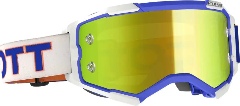 272828-1029289 Scott Fury Goggle Retro White/Blue Yellow Chrome Works wps-51-5506