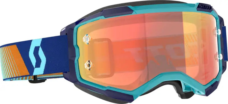 272828-7436280 Scott Fury Goggle Royal Blue/Org Orange Chrome Works wps-51-5526