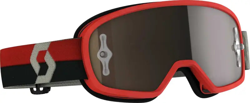 272836-1010324 Scott Youth Buzz Mx Pro Goggle Red/Grey W/Gold Chrome Works wps-51-5489
