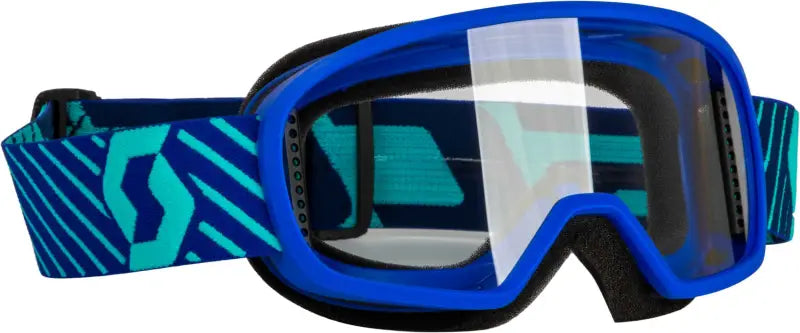 272838-7210043 Scott Youth Buzz Mx Goggle Blue/Teal Blue W/Clear wps-51-5496