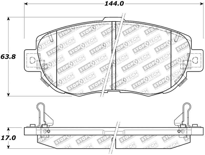 StopTech Street Touring 00-05 Lexus IS 250/300/350 Front Brake Pads 308.06190