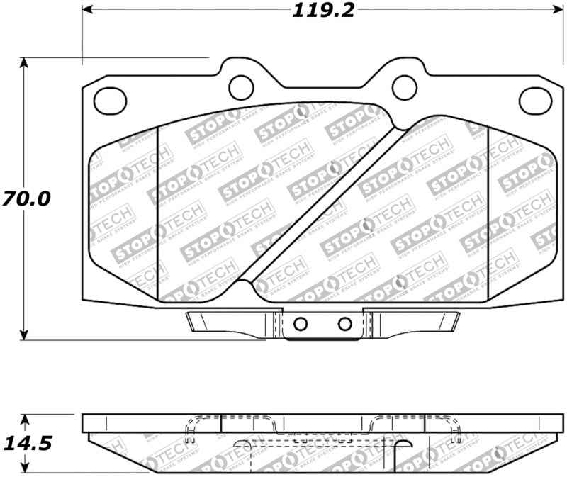 StopTech 89-96 Nissan 300ZX Street Performance Front Brake Pads 308.06470