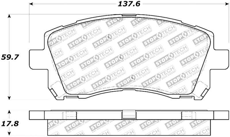 StopTech Street Touring 02-03 WRX Front Brake Pads 308.07210
