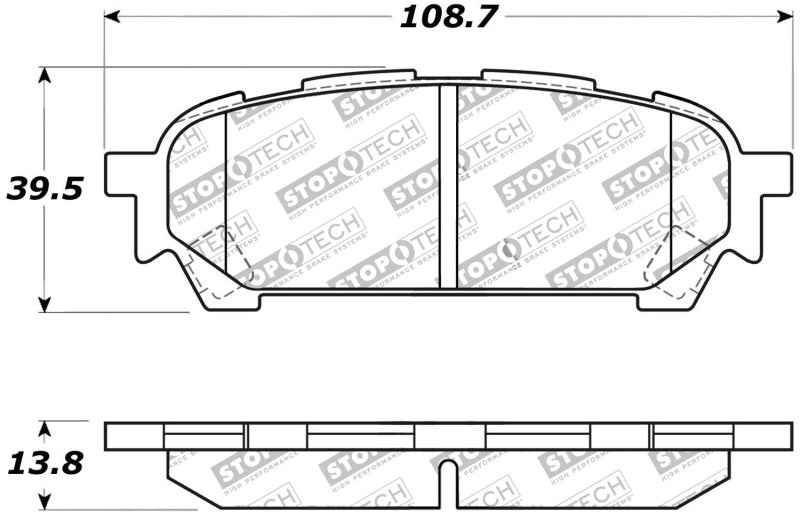 StopTech Street Touring 03-05 WRX Rear Brake Pads 308.10040
