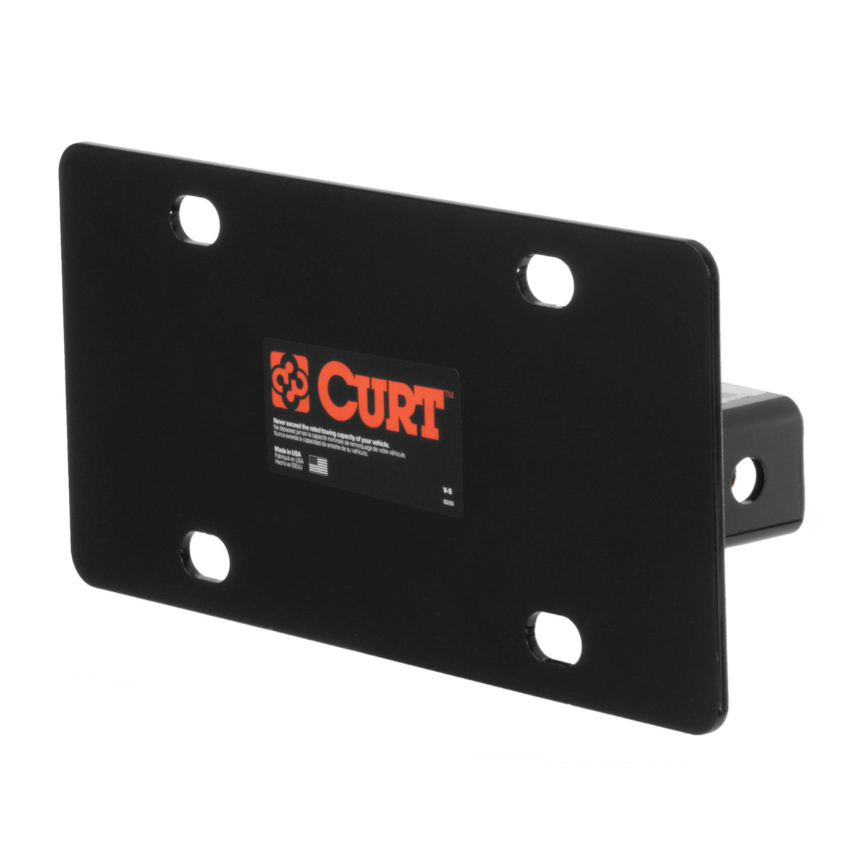 CURT Trailer Hitch License Plate Holder Bracket for 2-Inch Receiver Model 31002