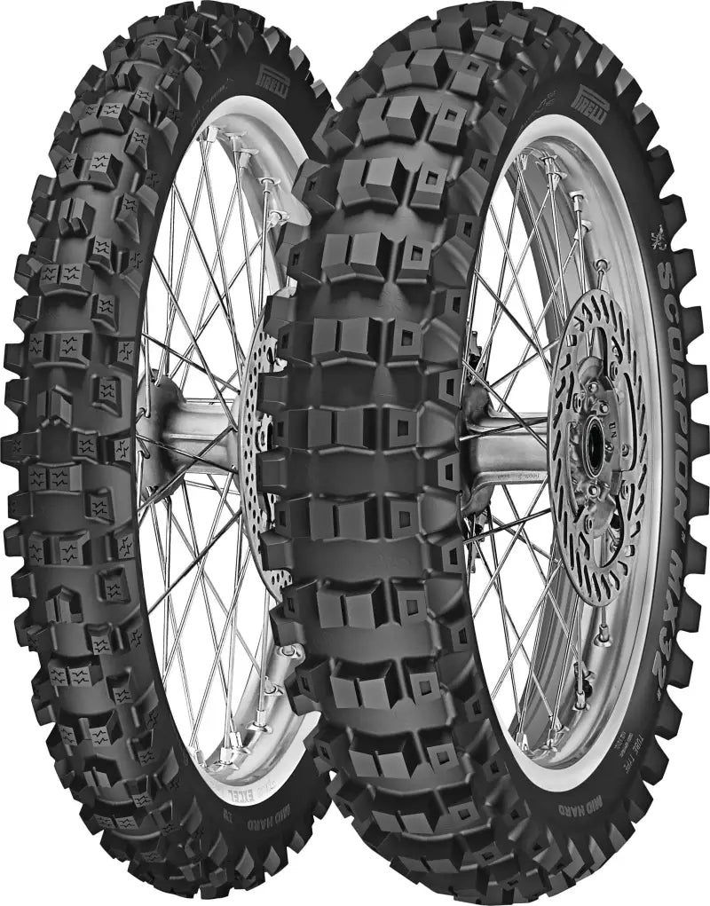 3107400 Pirelli Tire Mx32 Mid Hard Rear 100/90-19 57M Bias Tt wps-871-7234