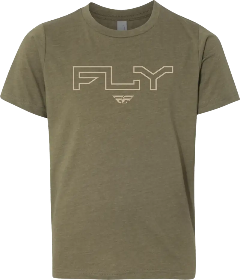 354-0312YL Youth Fly Edge Tee Military Green Yl wps-354-0312yl