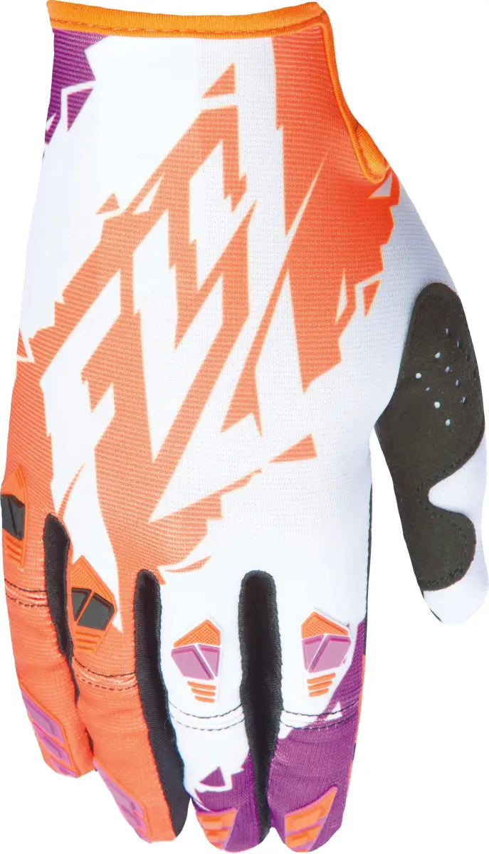 370-41706 Fly Racing Kinetic Crux Gloves Orange/Purple Sz 6 wps-370-41706