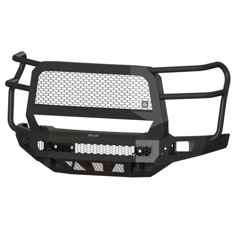 Bodyguard Freedom Front Extreme Non-Winch W/O Sensor Cutouts W/ Mesh Grille With Camera Harness Bare Metal Model NEC24BNBMH