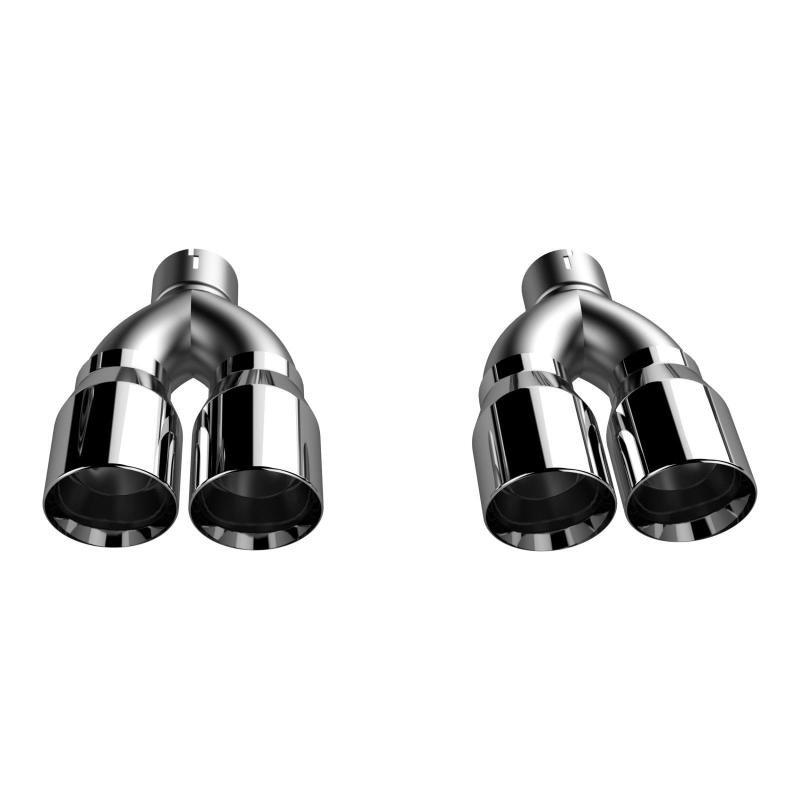 QTP 15-18 Dodge Challenger 5.7L 304SS Screamer Exhaust 3in Quad Tip Adapter qtp430015T
