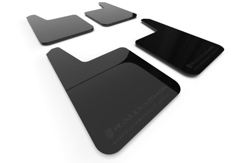 Premium UR Mud Flaps for Universal Motorsport - Black with Metallic Logo ralMF20-MSUR-BK-MBK