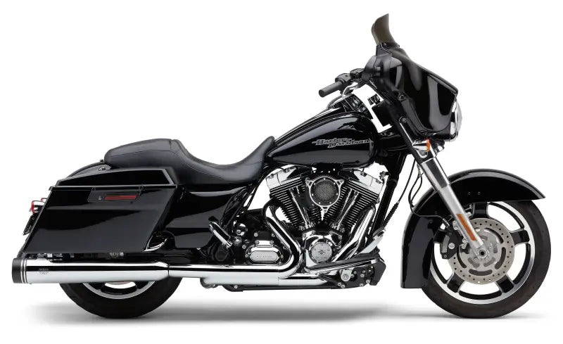 4.5-Inch Chrome Slip-On Exhaust with Groove Tip for FLH/FLT 1995-2016 82-96048