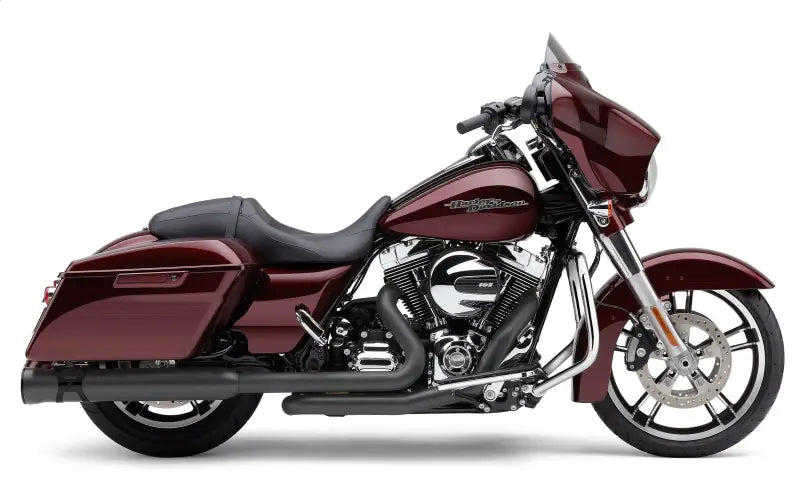 4" Black Race Pro Slip-On Exhaust with Black Tip for FLH/FLT 2017-2022 82-96350