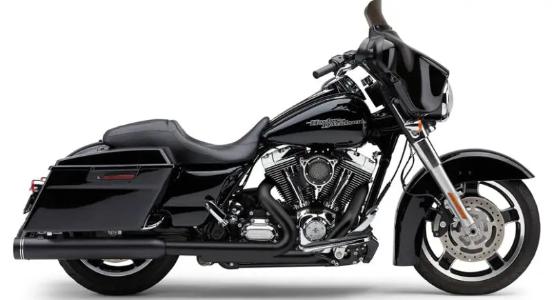 4" Black Slip-On Exhaust with Groove Tip for FLH/FLT 1995-2016 82-96038