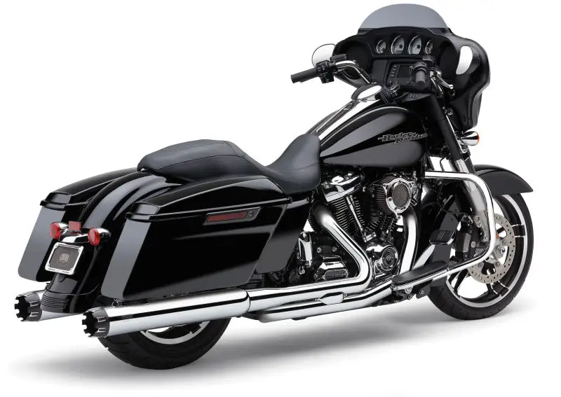 4-Inch Chrome Dual Cut Slip-On Exhaust for FLH/FLT Models (95-16) 82-96041