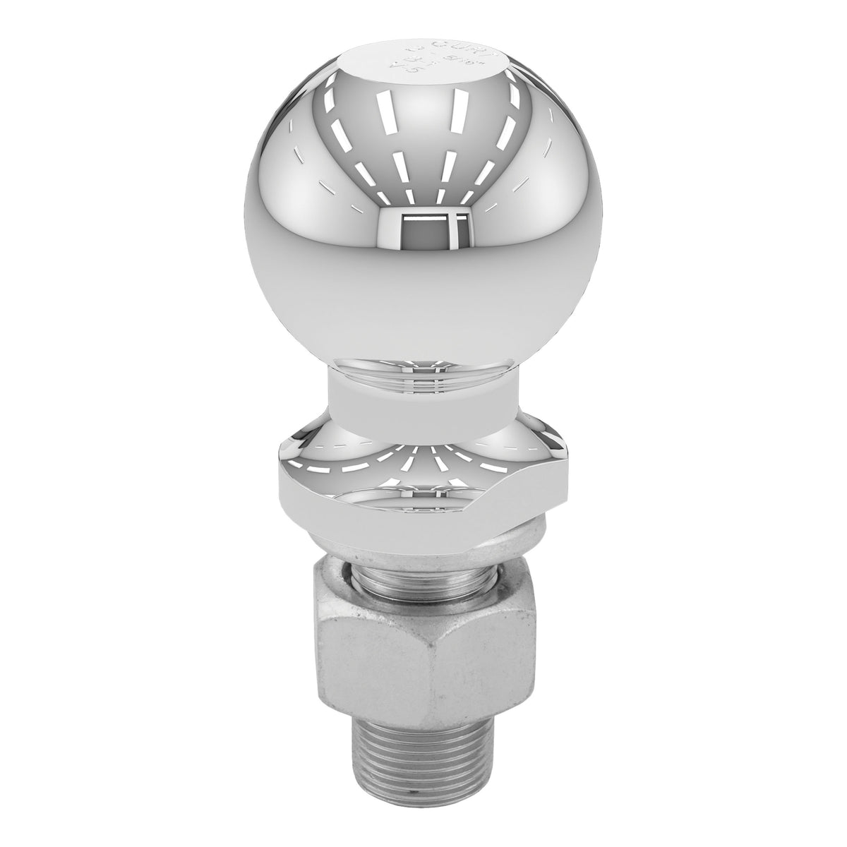 CURT Chrome Trailer Hitch Ball, 7,500 lbs, 2-5/16-Inch Diameter, 1 x 2-1/8-Inch Shank Model 40005