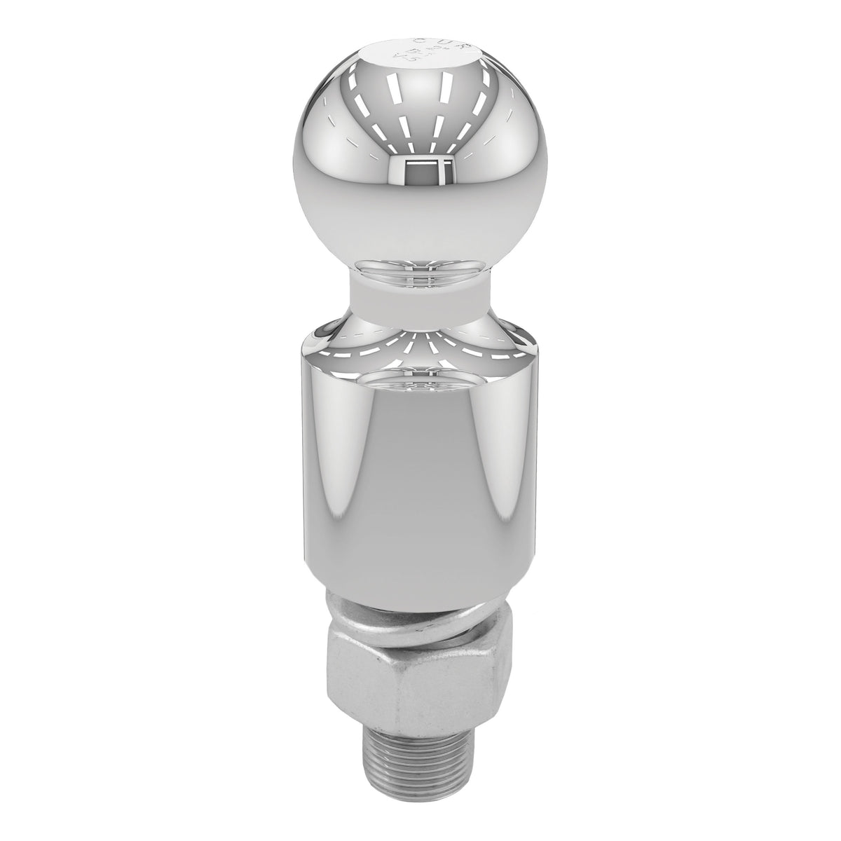 CURT Chrome Trailer Hitch Ball, 6,000 lbs, 2-Inch Rise, 2-Inch Diameter, 1 x 2-1/8-Inch Shank Model 40034