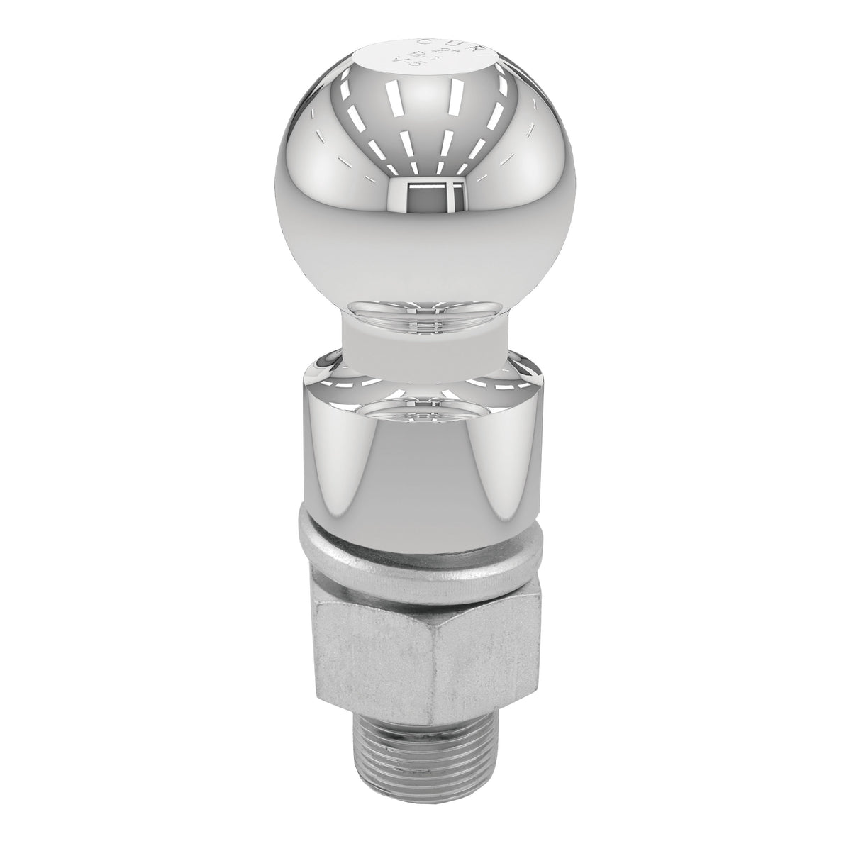 CURT Chrome Trailer Hitch Ball, 10,000 lbs, 2-Inch Rise, 2-5/16-Inch Diameter, 1-1/4 x 2-5/8-Inch Shank Model 40035