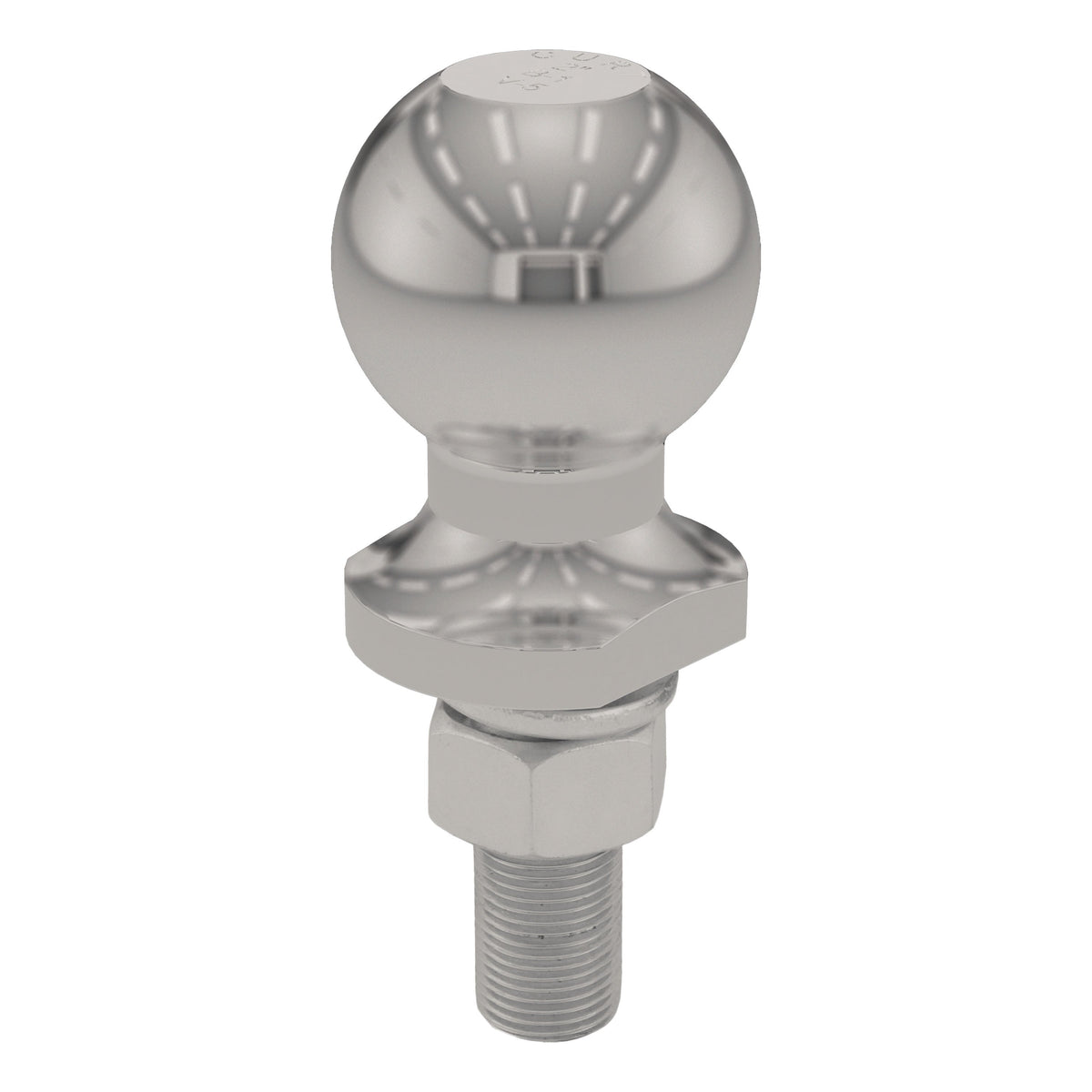 CURT Stainless Steel Trailer Hitch Ball, 3,500 lbs, 2-Inch Diameter, 3/4 x 2-1/8-Inch Shank Model 40052