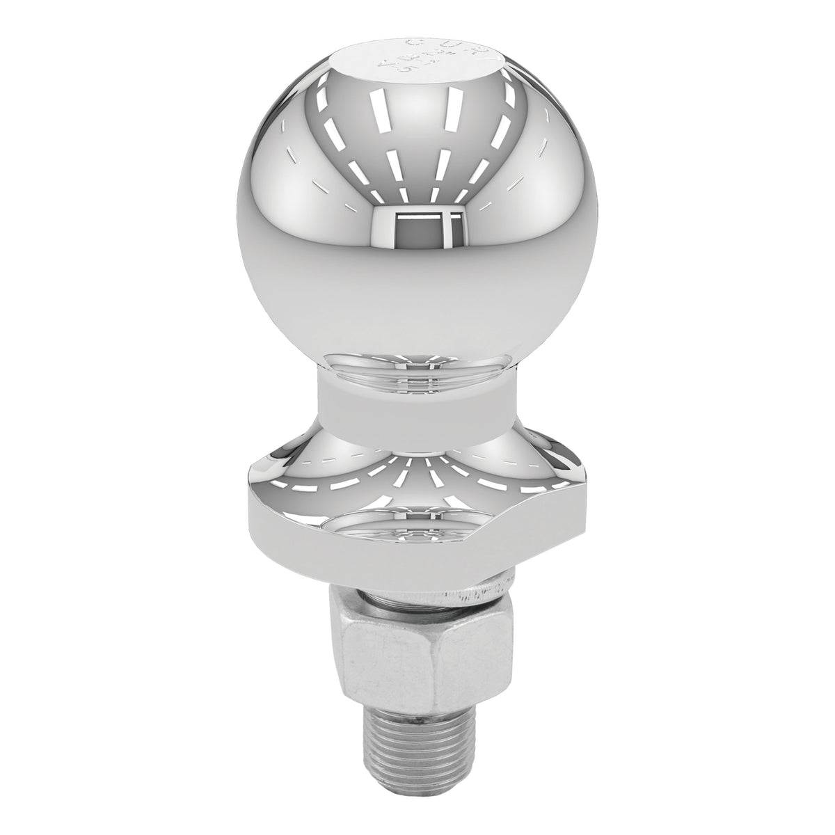 CURT Chrome ATV, UTV, Lawn Tractor Hitch Ball, 2,000 lbs, 2-Inch Diameter, 5/8 x 1-3/4-Inch Shank Model 40097