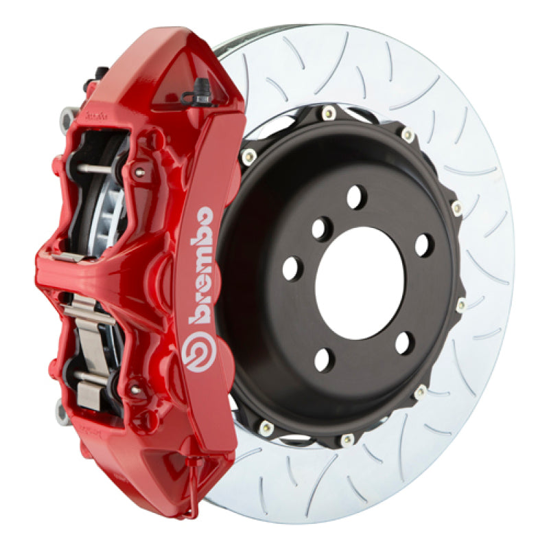 Brembo 01-06 BMW M3 (E46) Front GT BBK 6 Piston Cast 355x32 2pc Rotor Slotted Type3-Red brb1M3.8008A2
