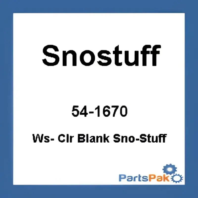 451-082 Snostuff Blank Windshield Material 18 InchX38 InchX0.08 Inch wps-54-1670