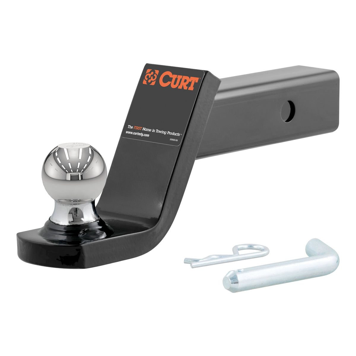 CURT Fusion Trailer Hitch Mount with 1-7/8-Inch Ball & Pin, Fits 2-Inch Receiver, 5,000 lbs, 4-Inch Drop Model 45151