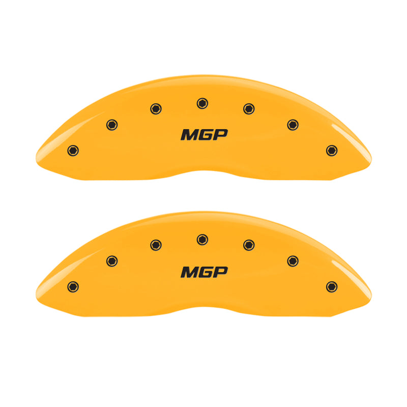 MGP 2 Caliper Covers Engraved Front MGP Yellow Finish Black Characters 2005 Toyota Tundra mgp16163FMGPYL