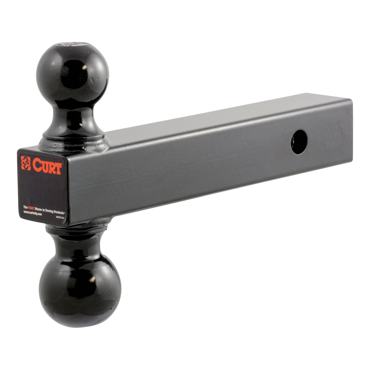 CURT Multi-Ball Trailer Hitch Ball Mount, 2, 2-5/16-Inch Balls, Fits 2-Inch Receiver, 10,000 lbs Model 45660