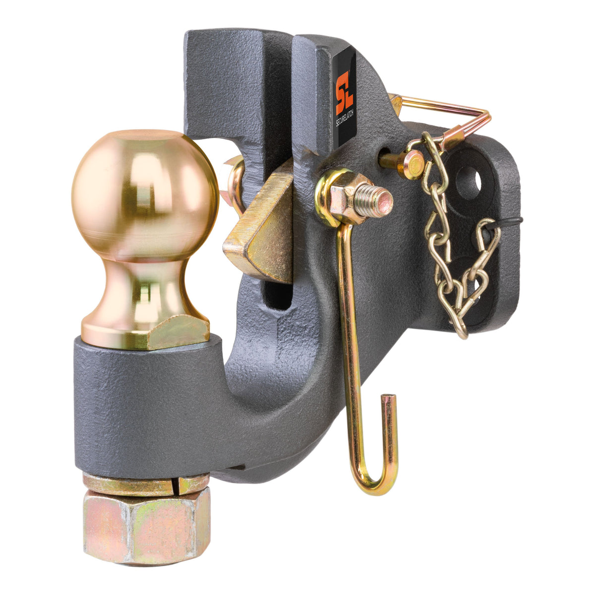 CURT SecureLatch 2-5/16-Inch Ball and Pintle Hitch Hook Combination, 20,000 Pounds, Mount Required Model 48410
