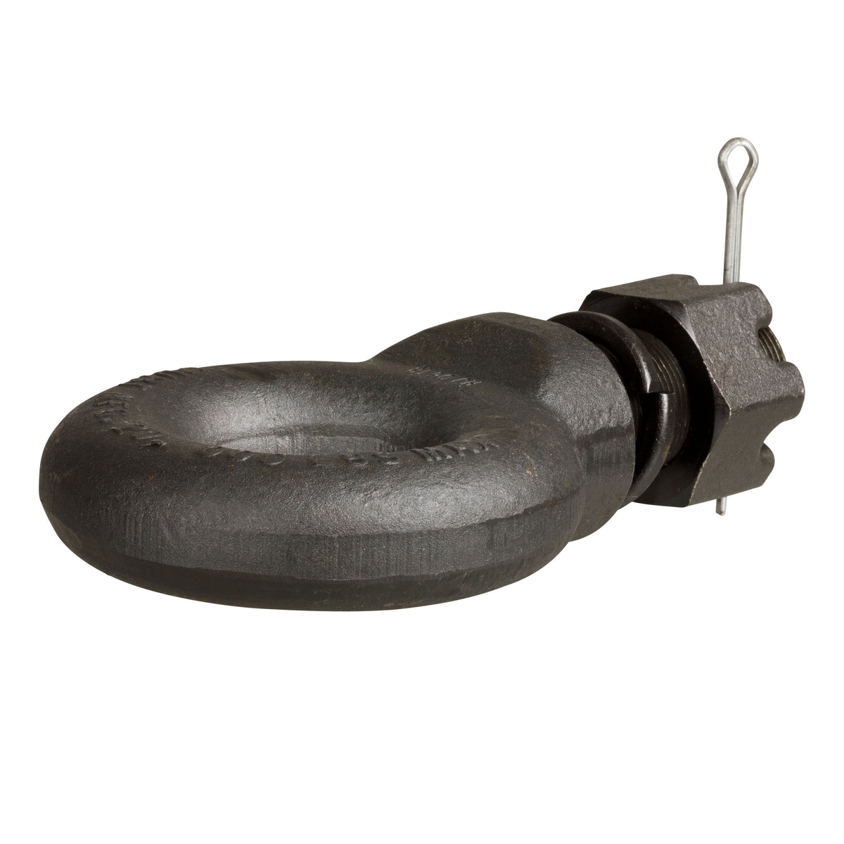 CURT Black Steel Pintle Hitch Lunette Ring with Swivel Castle Nut, 2-1/2-Inch ID, 20,000 lbs Model 48520