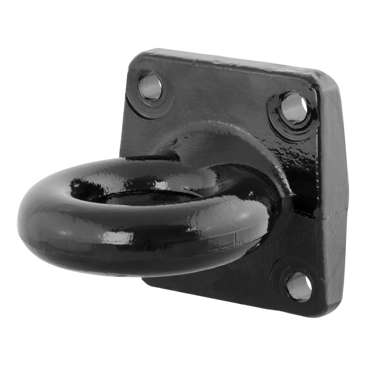 CURT Black Steel Pintle Hitch Lunette Ring 3-Inch ID, 60,000 lbs, 4-1/2-Inch Bolt Pattern Model 48560