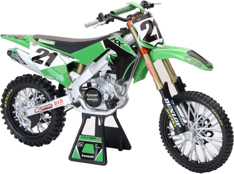 49733 New-Ray 1:6 Scale Kawasaki Factory Team Kx450F Jason Anderson #21 wps-959-0172
