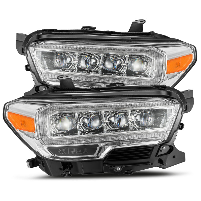 AlphaRex 16-20 Toyota Tacoma NOVA LED Projector Headlights Plank Style Chrome w/Activation Light arx880706