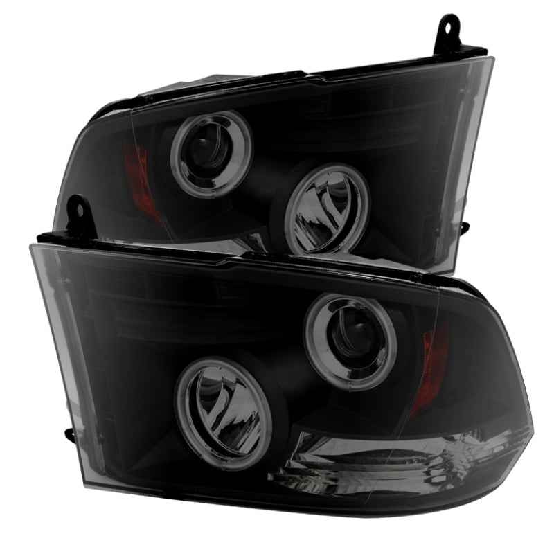 Spyder Dodge Ram 1500 09-14 Projector Halogen Model- CCFL Halo LED - Blk Smke PRO-YD-DR09-CCFL-BSM 5078810