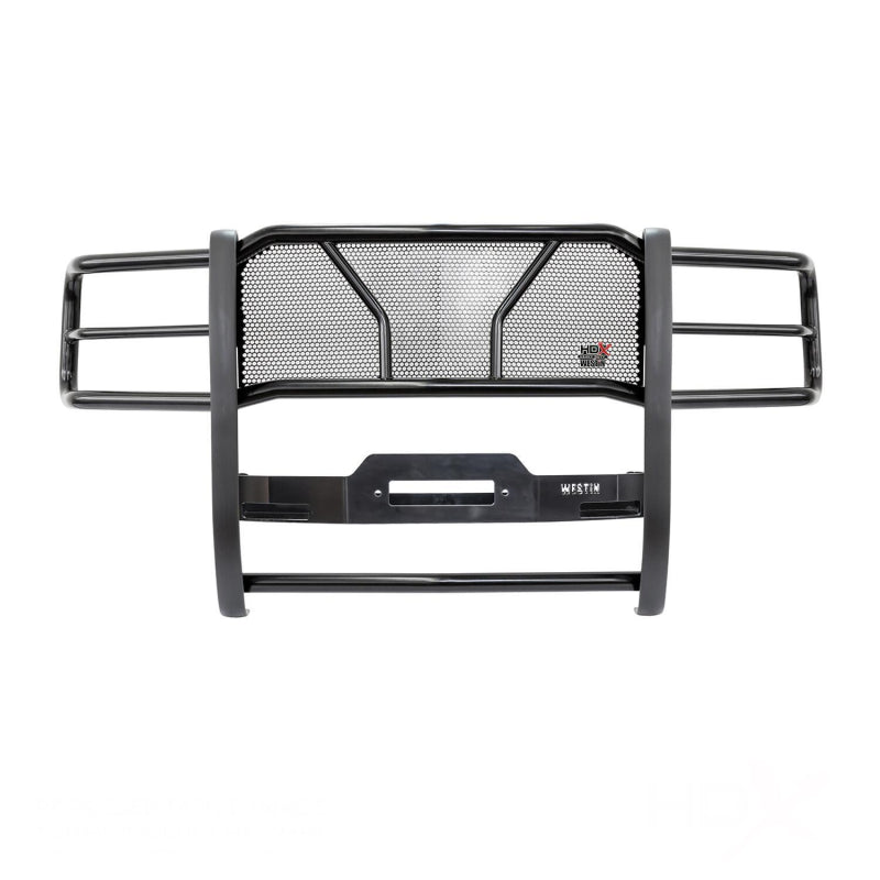 Westin HDX 1-Piece Winch Mount Grille Guard Black Steel Model 57-93785