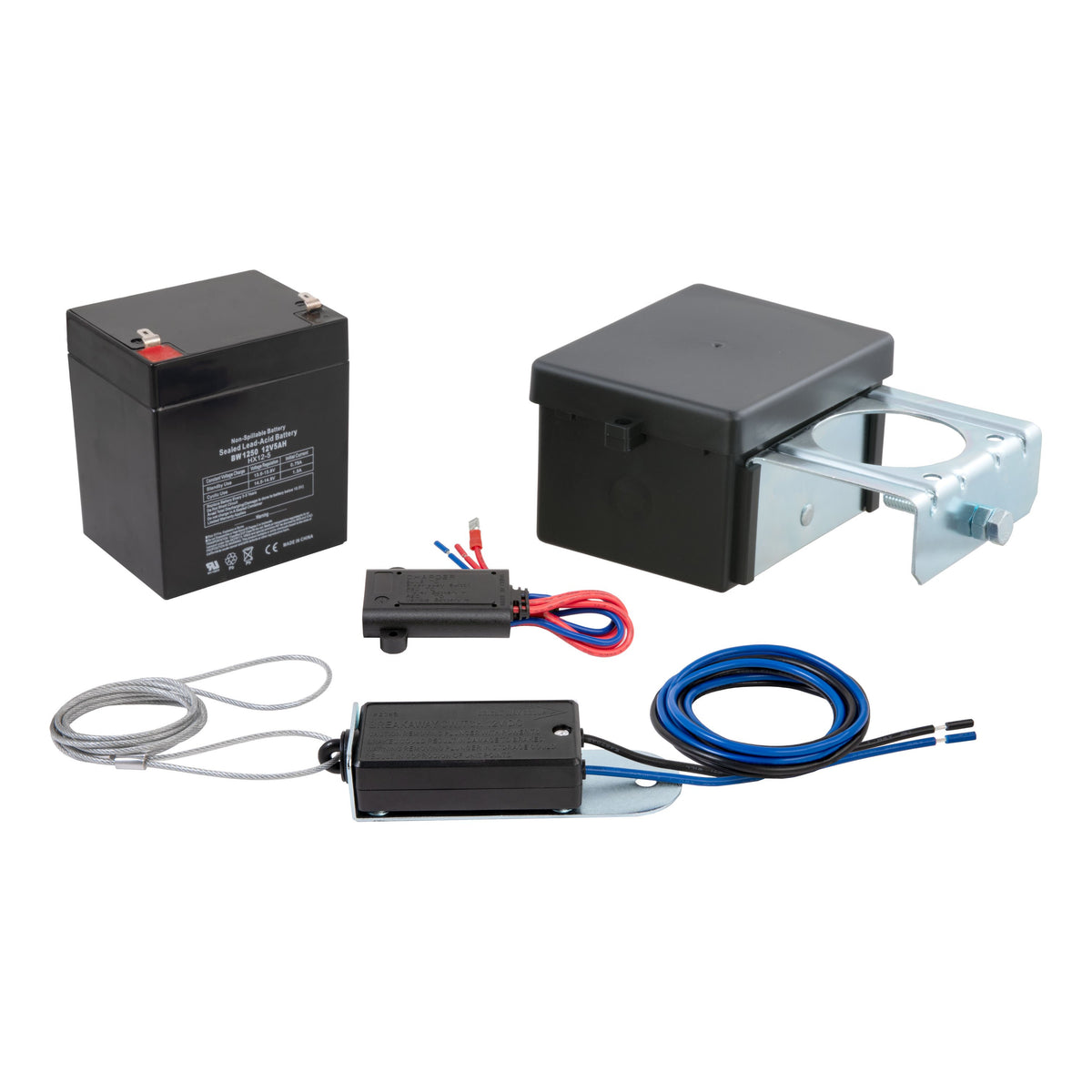 CURT Soft-Trac 2 Trailer Breakaway Switch Kit System with Battery and Charger Model 52028